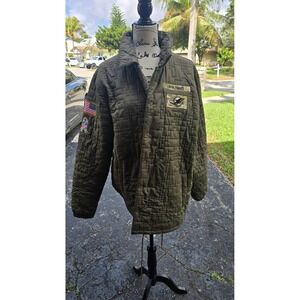 Nike NFL Miami Dolphins Salute to Service Quilted Jacket Mens XL Olive Green